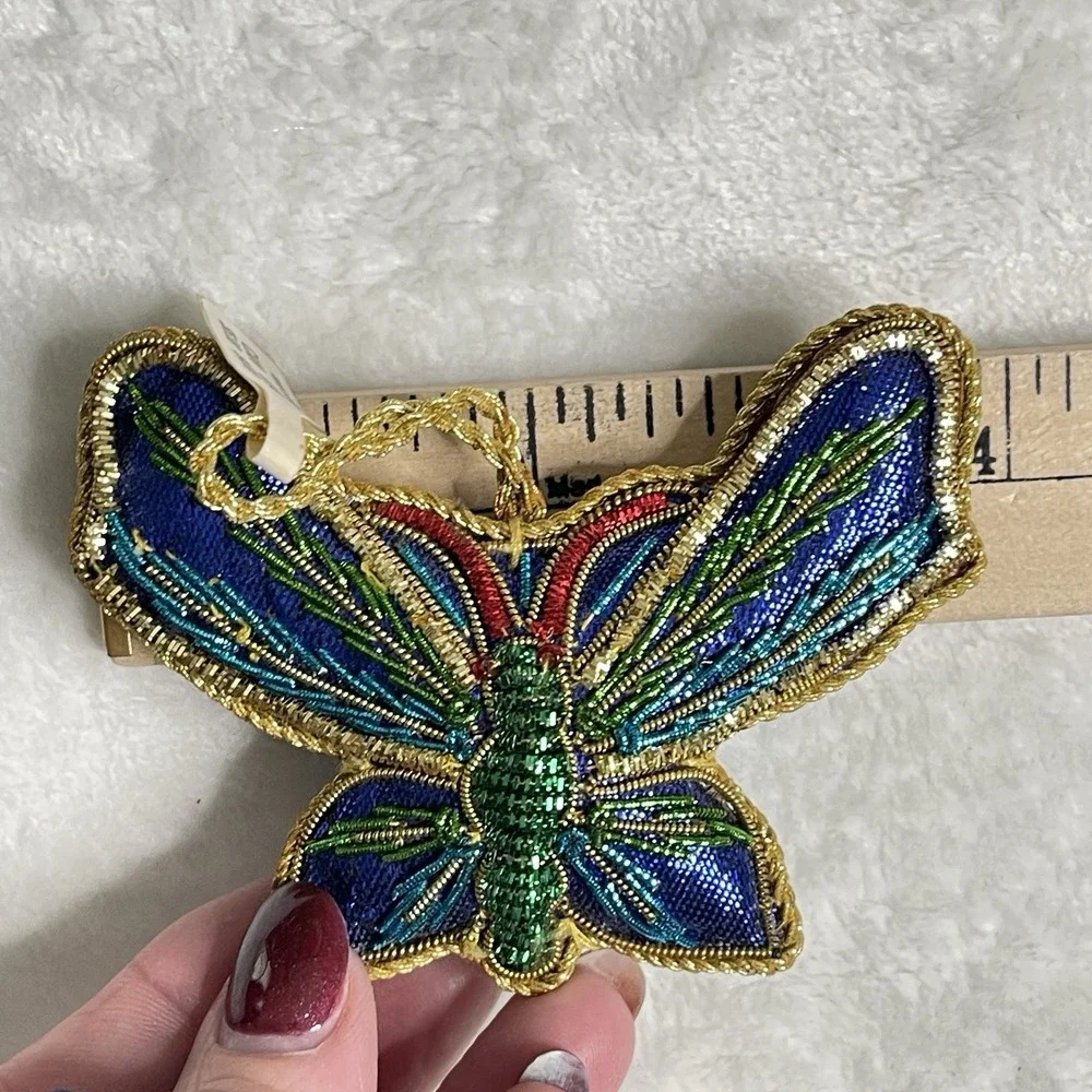 Lot of 3-‎ Pier 1 Beaded Christmas Ornaments New Old Stock NWT Sequin